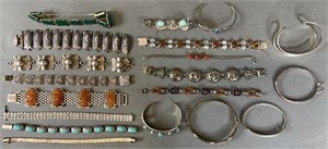 19pc Sterling Silver Woman's Bracelets