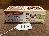 2 3/4 Boxes of 20 Gauge Shells 6-8 Shot