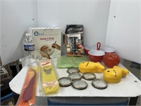 Lot of kitchen gadgets and utensils