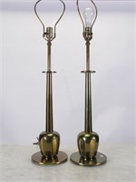 Pair of Stiffel Mid-Century Brass Table Lamps