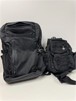 Qty 2 Black Backpack