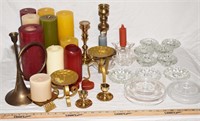 LOT - CANDLES & CANDLESTANDS