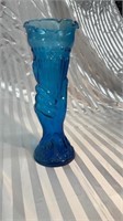 Antique Tall Blue Hand Vase Depicting Statue Of