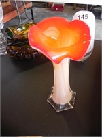 Jack-in-the-Pulpit Art Glass Vase