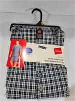 Hanes Woven Pajama Shirt and Shorts Set