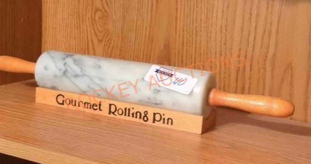 marble rolling pin and stand