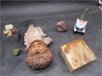 Rocks, Gnome, Lidded Trinket Box