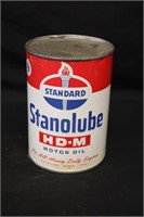 Standard Stanolube Motor Oil Tin Can