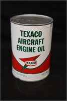 Texaco Aircraft Engine Oil Tin Can
