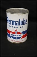 Standard Permalube Motor Oil  Tin Can
