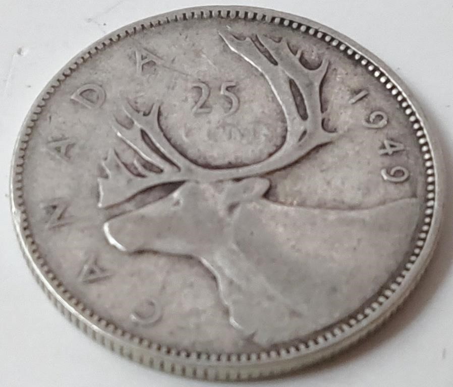 Silver 25 Cent Canadian Coin