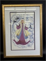 Russian Woman in Nature Numbered Framed Art
