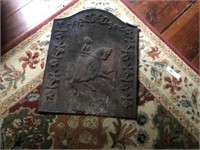 Early Cast Metal Fireplace Plate