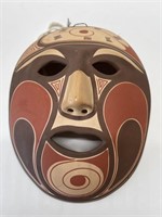 Vintage Signed Hand Painted South American Mask