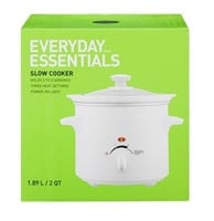 Everyday Essentials Compact 2 QT Slow Cooker with