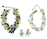 Lot: De Mario Necklace & Necklace & Earrings Set.