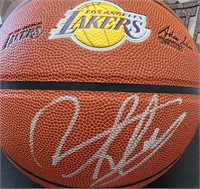Signed Dennis Rodman Basketball COA BGS