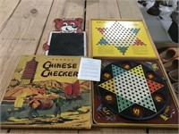 Vintage Chinese Checkers and Blackboard