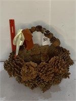 Basket made from Pine cones