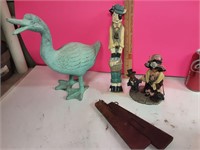 Metal Goose & Vintage Items