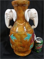 Vase w elephant handles