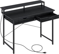 Rolanstar Computer Desk with 2 Drawers and Power O
