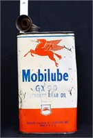 Vintage 2lb Mobil Outboard Motor can