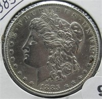 1885 Morgan Silver Dollar.