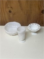 Milk glass lot