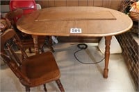 Dining Table with Extra Leaf & (2) Chairs (BUYER