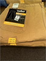 2 pair Carhartt flannel lined work dungaree size
