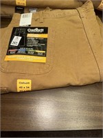 Carhartt flannel lined work dungaree size 42x34