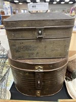 (2) Primitive Storage Tins