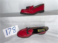 TRU-PALS RED LEATHER VINTAGE SHOES