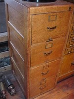 Oak 4-Drawer File Cabinet
