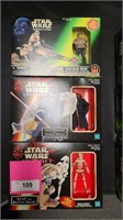 3 NIB STAR WARS ACTION FIGURES WITH VEHICLES