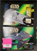 2 NIB STAR WARS VEHICLES WITH ACTION FIGURES