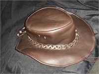 LEATHER BENZ HAWK HAT - SZ XL