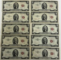 (10) $2 RED SEAL NOTES