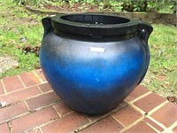 Large Blue Faded Bowl For Outdoor Decoration