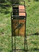 Antique Merkle's Blu J Broom Display Rack