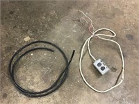 METAL ELECTRICAL OUTLET AND WIRE