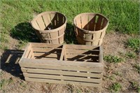 PEACH BASKETS, WOODEN CRATE