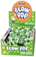 New BB 2023 Charms Blow Pops, Sour Apple Flavor,