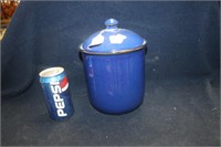 BLUE ENAMEL CANNISTER