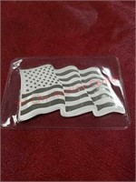 One troy ounce 999 silver American flag