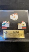 Coca Cola first time winter sport pins