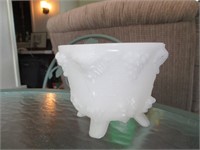 Four-Foot Milk Glass Bowl