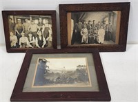 3 Nice Antique Framed Black and White Photos
