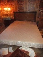 mcm wooden bedframe and mattress